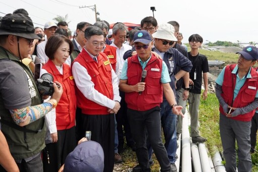 卓榮泰視察災後復建 屏東縣長周春米爭取打造韌性城市