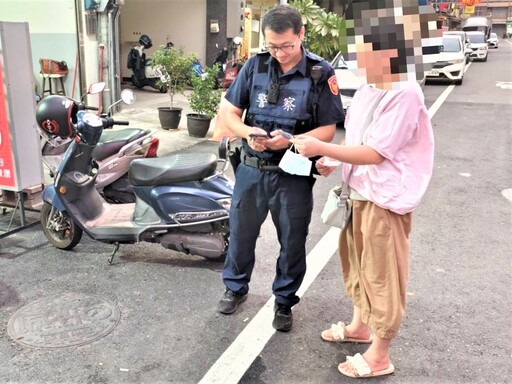 逛街購物忘車停處 北興警助婦人尋回