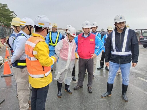 高市副市長林欽榮視察捷運岡山路竹延伸線(第二階段)工程防颱整備