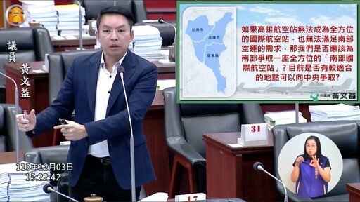 黃文益關心弱勢民眾 總質詢獲市府承諾2025年2月補助低收、中低收早療童至18歲