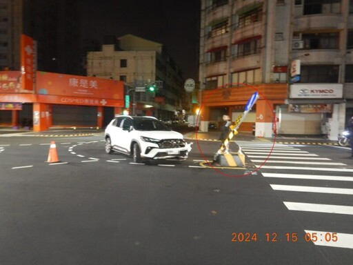 中市連16件「切西瓜式」自撞事故 行人庇護島竟成車禍熱點 警:行車應注意車前狀況