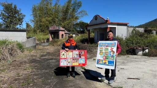 杉林分隊啟動無人機空拍巡邏 暨加強墓地防火宣導