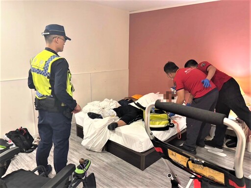旅館跌倒動彈不得 八掌警消合力暖心救援男子