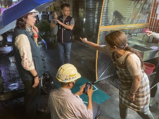臺南灣裡地區今瞬間強降雨致淹水｜地政局火速動員緊急應變排除