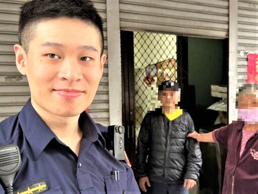 視線不良迷途 南門警助老翁平安返家