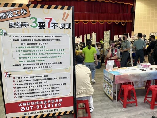 高市勞工局攜手產業園區管理局舉辦徵才活動 協助畢業青年尋職