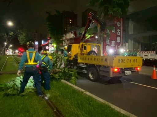 高市府深夜聯合演練輕軌風災應變作業