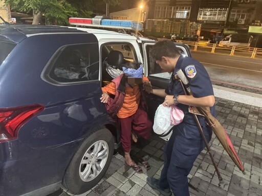 8旬婦迷途跨區步行6公里 壢警實習生獲報暖心助返家