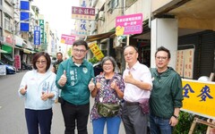 賴瑞隆三民區十全市場掃街 議長康裕成、議員何權峰、張博洋陪同拜票