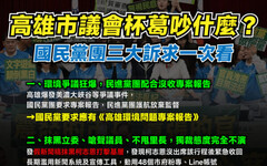 國民黨團批高市府三大失職不回應 重申：不道歉、不爭取、不報告，就沒有交付！