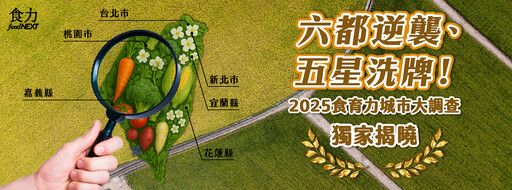 【推廣滿意度】食育推廣以質取勝才能深入民心！桃園市上升12名直衝第一！