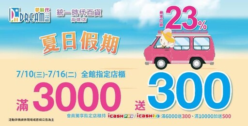 夢時代「夏日假期」 7/10-7/16同慶7-ELEVEN 7,000店祭出優惠