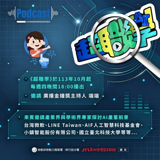 賈桃樂主題館《超職學》Podcast系列節目 引領聽眾在AI時代乘勢前行