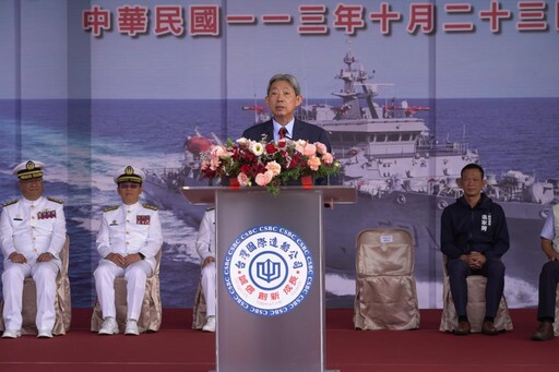 台船公司建造海軍「大武軍艦」交船典禮