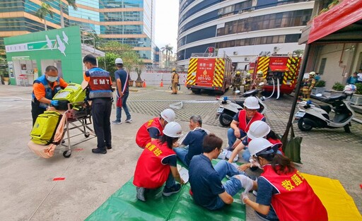 臺南警消郵攜手防災先行 郵政機構聯合演習逼真