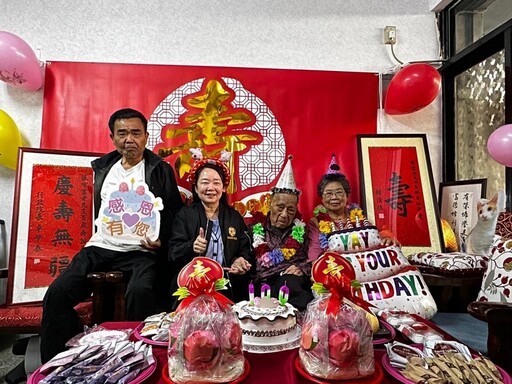 榮民人瑞歡度紀壽 雲林榮服處獻上溫馨祝福