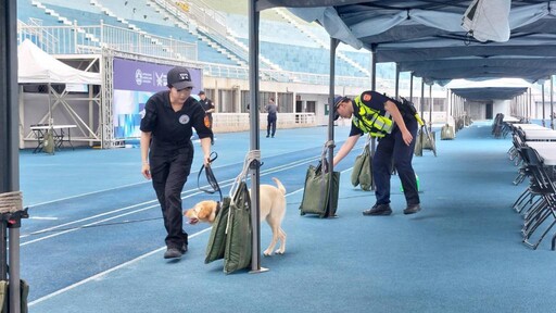 世壯運槌球賽登場 桃警結合警犬隊場檢維護賽程安全