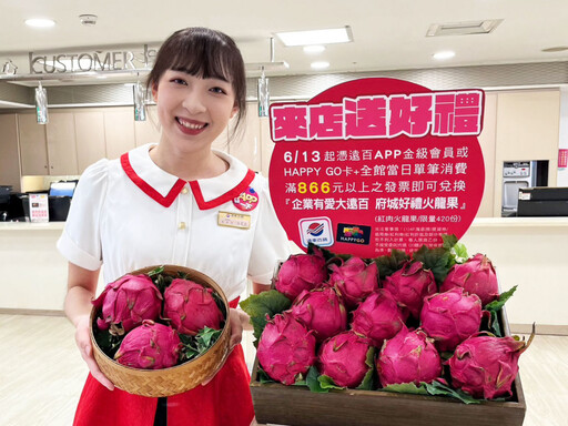 新竹大遠百「感謝有你」歡慶遠百58週年 卡友來店禮火龍果限量420份