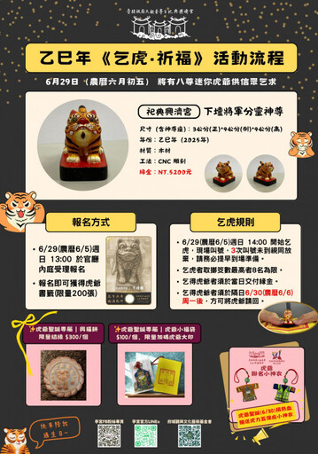 迎虎爺聖誕!祀典興濟宮「乞虎.祈福」重磅舉行 限量興福餅首亮相