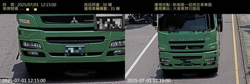 桃市蘆竹區新南路一段大貨車禁行科技執法7/14日起正式啟用