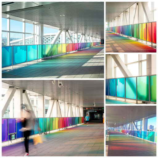 行走在彩虹上！中捷烏日站公共藝術打造城市移動美學