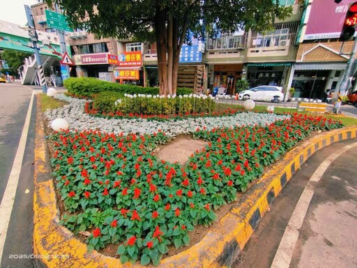 台中用花卉妝點市容 營造年節歡慶氛圍