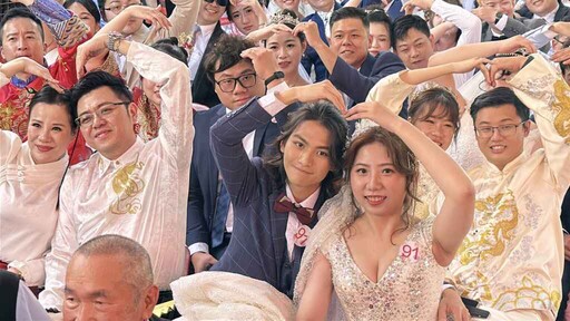 台中樂成宮集團結婚 88對新人在旱溪媽祖見證下締結良緣