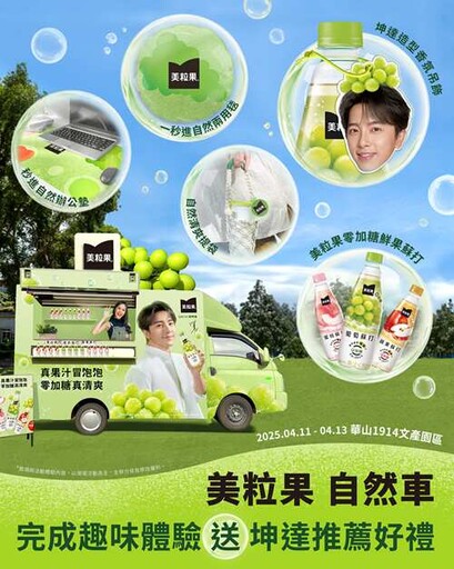 「美粒果」零加糖鮮果蘇打 年度品牌大使謝坤達 清新登場