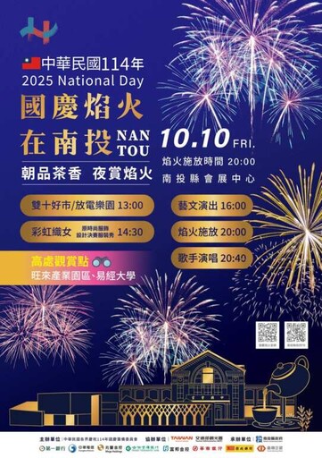 2025國慶焰火在南投 9/16試放千發焰火