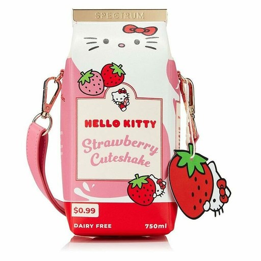 凱蒂粉尖叫！英刷具品牌推「Hello Kitty 美妝套組」，草莓牛奶收納包拎去哪都超吸睛～