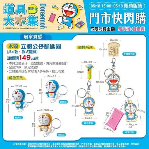 只有2天！7-11「Doraemon道具大木集」快閃購，網友最想要任意門收納櫃、時光機萬年曆