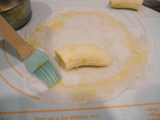 零技巧「炸香蕉春捲」外酥內糯、好好吃！！