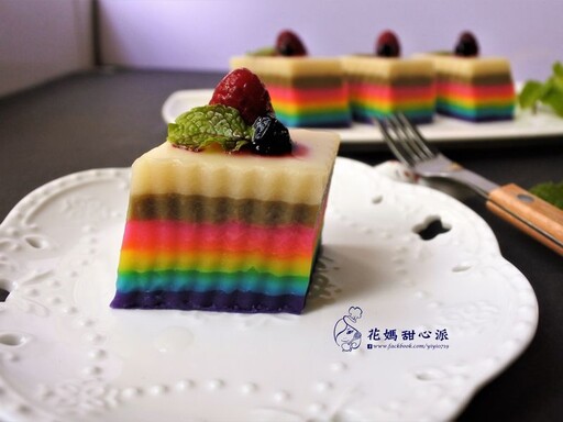 清涼Q彈又吸睛！冰Q鮮乳彩虹糕