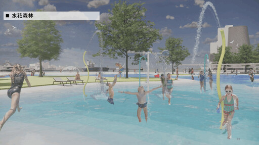 高雄最大親水樂園!全新升級「星光水岸公園」2026夏開放,港景滑水道、水上鞦韆玩翻8千坪戲水區