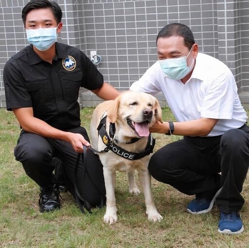 退休警犬有禮 新北市動保處獻暖祝福