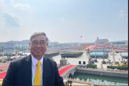 【九三閱兵】新黨主席吳成典向王滬寧建議:大陸也將10月25日訂為台灣光復節