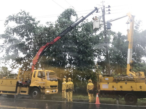 凱米颱風重創嘉義山區！台電持續動員搶修7千餘戶待復電