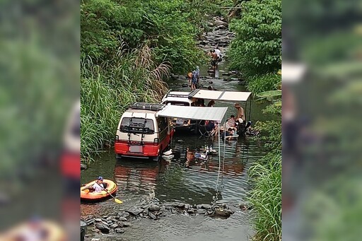 遊客「廂型車開進溪床」露營！宜蘭人集體暴怒：當免費遊樂園？