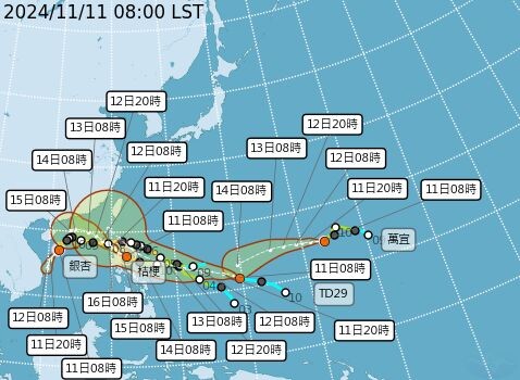 準天兔颱風「這天」恐轉向！4颱共舞創歷史紀錄