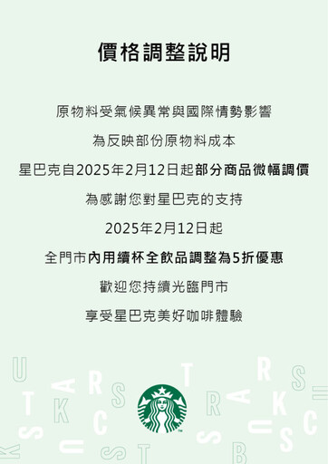 星巴克宣布漲價了！這天起調整價格 同步推連3天買一送一