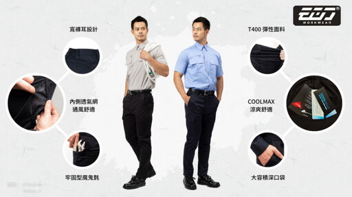 不想再穿著濕褲上班？試試衣哥工作服T400彈性透氣工作褲