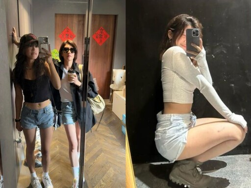 賈靜雯母女穿熱褲大秀辣腿 19歲梧桐妹小蠻腰吸爆目光