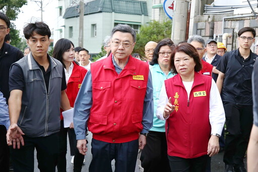 行政院長卓榮泰南下嘉義勘災 黃敏惠盼盡速恢復電力