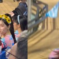 強震晃動新莊球場！韓籍啦啦隊南珉貞「蹲下找掩護」全被拍