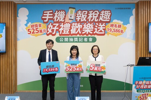 113年度綜合所得稅結算申報「手機報稅趣 好禮歡樂送」 全國性抽獎活動開獎囉！