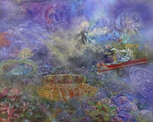 抽象畫家蔡東雲 對膠彩畫和油畫熱愛