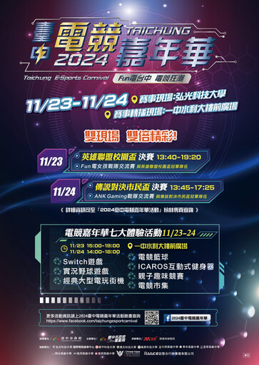 電競、體育夢幻聯動 臺中電競嘉年華引領「酷運動、酷城市」跨界風潮