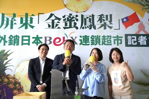 屏東棒!屏東鳳梨「金蜜鳳梨」成功打入日本BELX超市，外銷訂單穩定成長