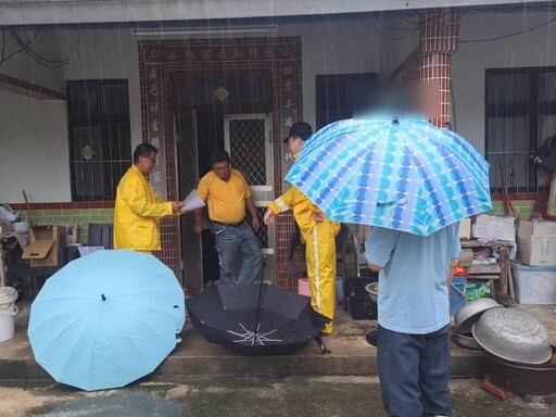 凱米颱風強風大雨 玉井警方防災救助護民眾