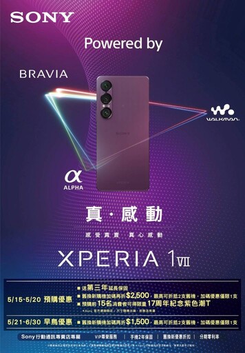 Sony 2025年度旗艦手機「Xperia 1 VII」預購正式開跑！